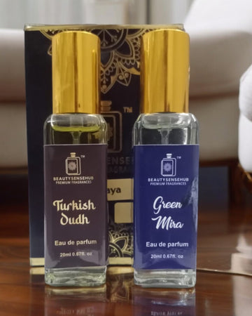 TURKISH OUDH & GREEN MIRA COMBO PERFUME SPRAY 20ML ( PACK OF 2 ) Eau de Parfum - 20 ml (For Men & Women)